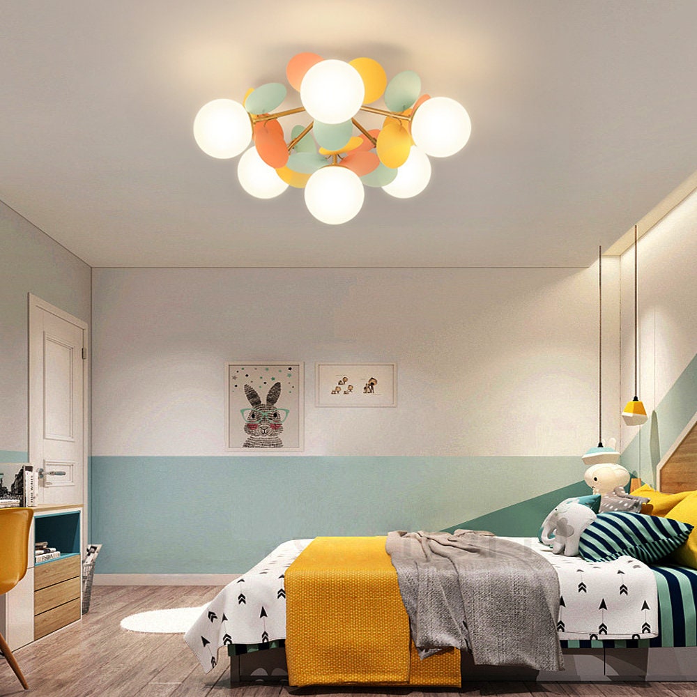 Macaron Petal Flush Mount for Kids Rooms