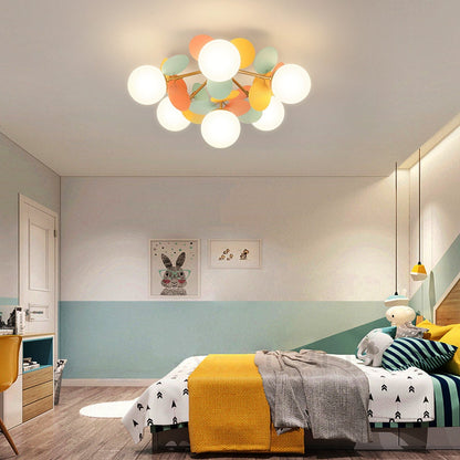 Macaron Petal Flush Mount for Kids Rooms