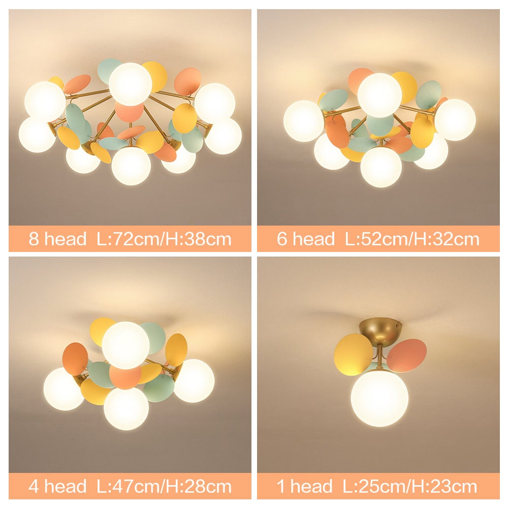 Macaron Petal Flush Mount for Kids Rooms