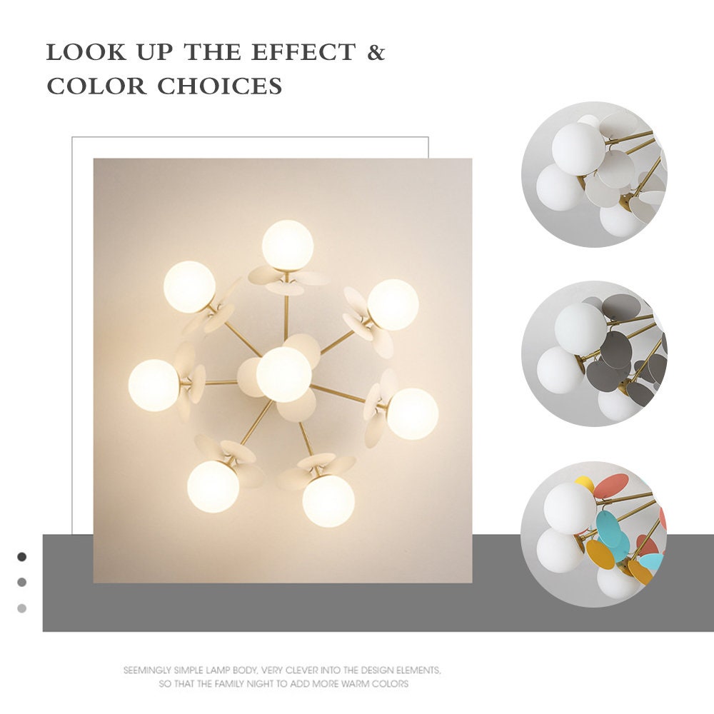 Macaron Petal Flush Mount for Kids Rooms