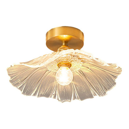 Gold Frosted Glass Flower Ceiling Light