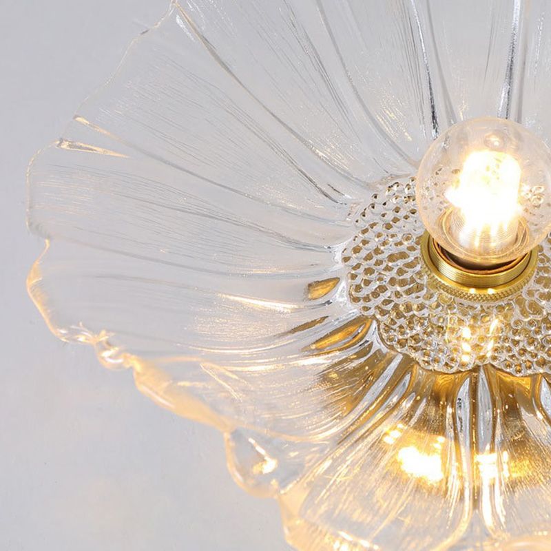 Gold Frosted Glass Flower Ceiling Light