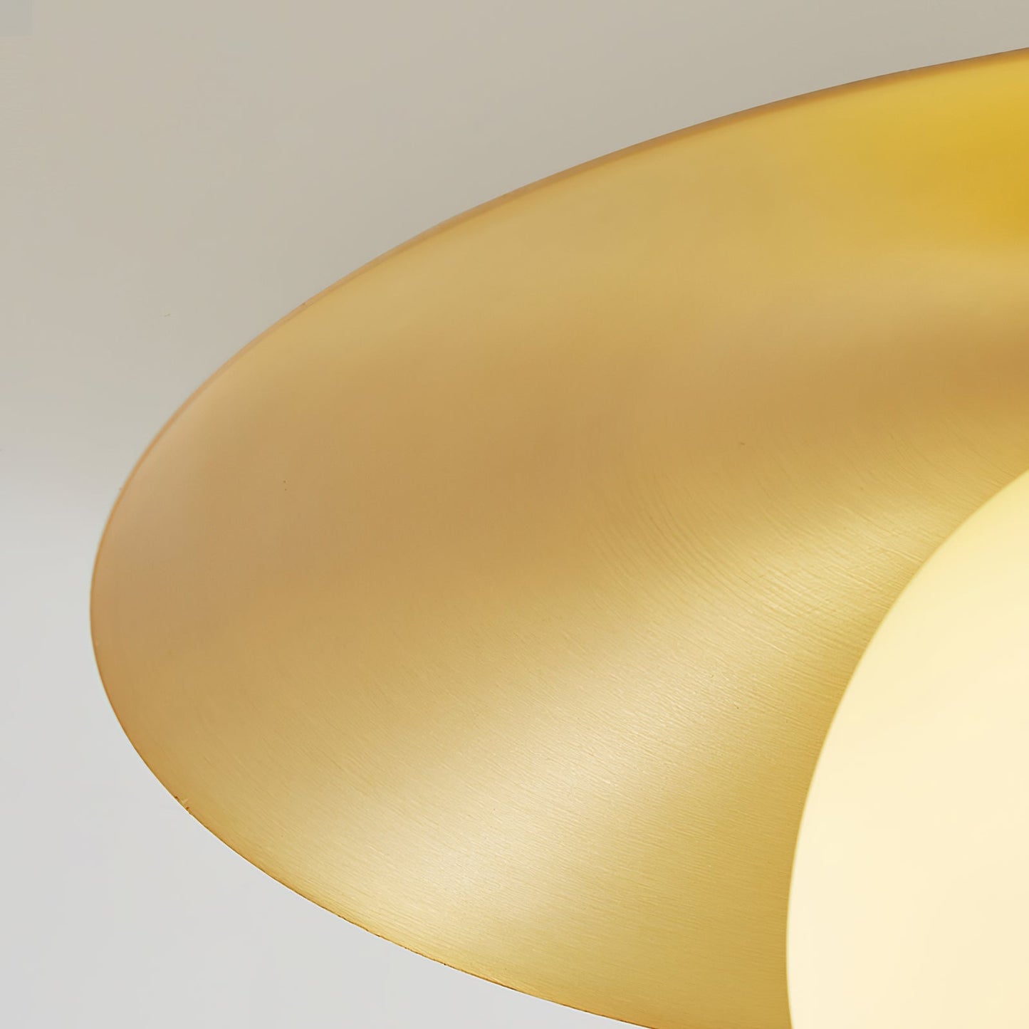 Brass Cap Opal Glass Flush Mount