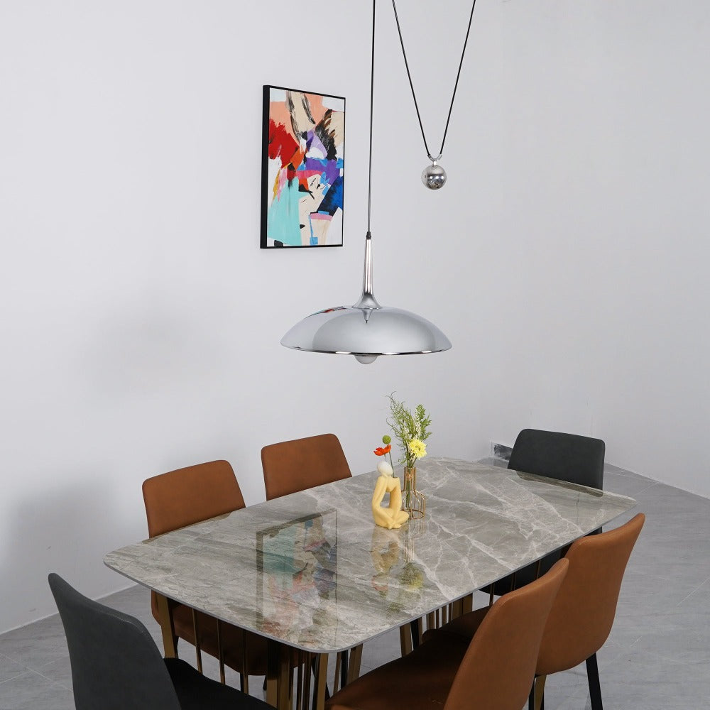 Height-Adjustable Metal Kitchen Pendant