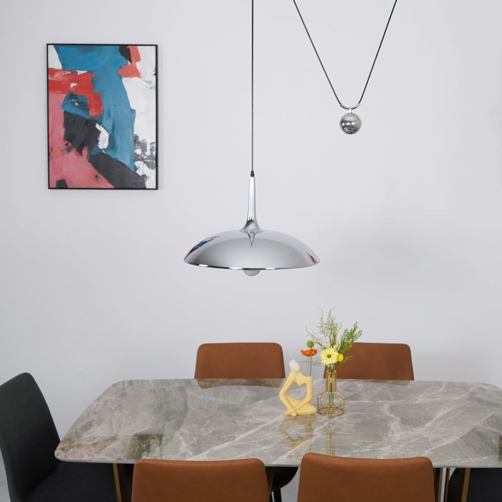 Height-Adjustable Metal Kitchen Pendant