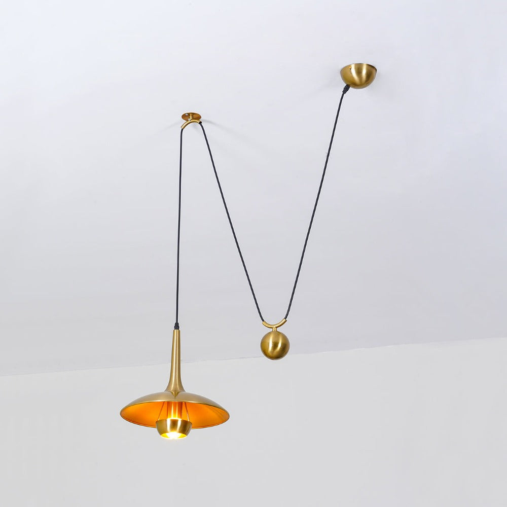 Height-Adjustable Metal Kitchen Pendant