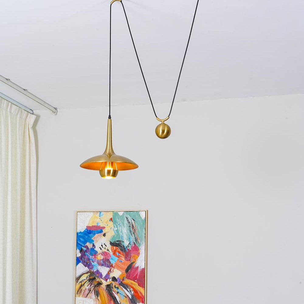 Height-Adjustable Metal Kitchen Pendant