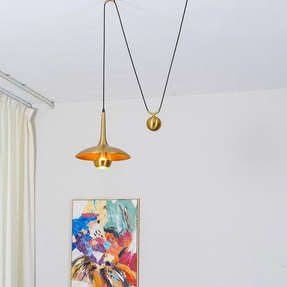 Height-Adjustable Metal Kitchen Pendant