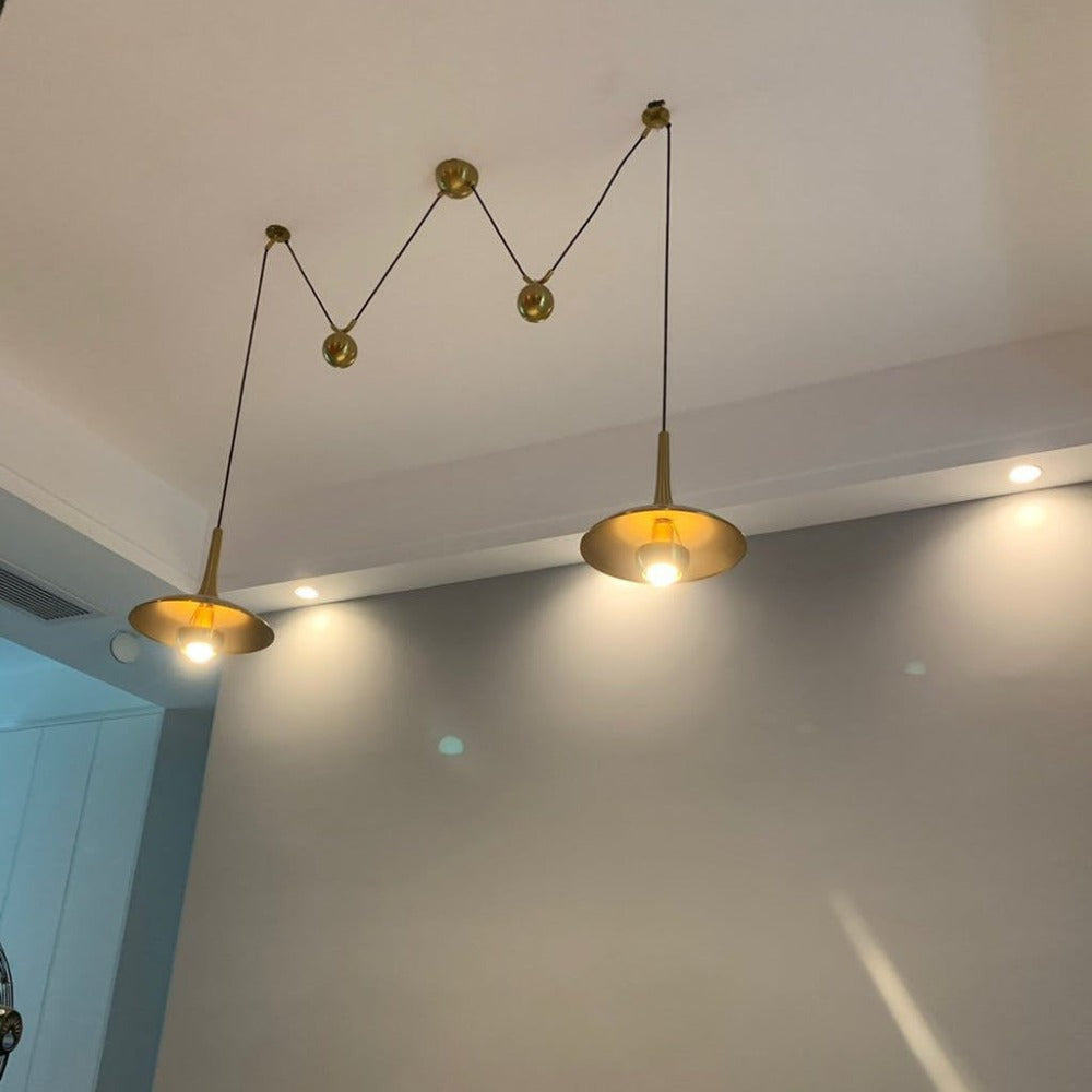 Height-Adjustable Metal Kitchen Pendant