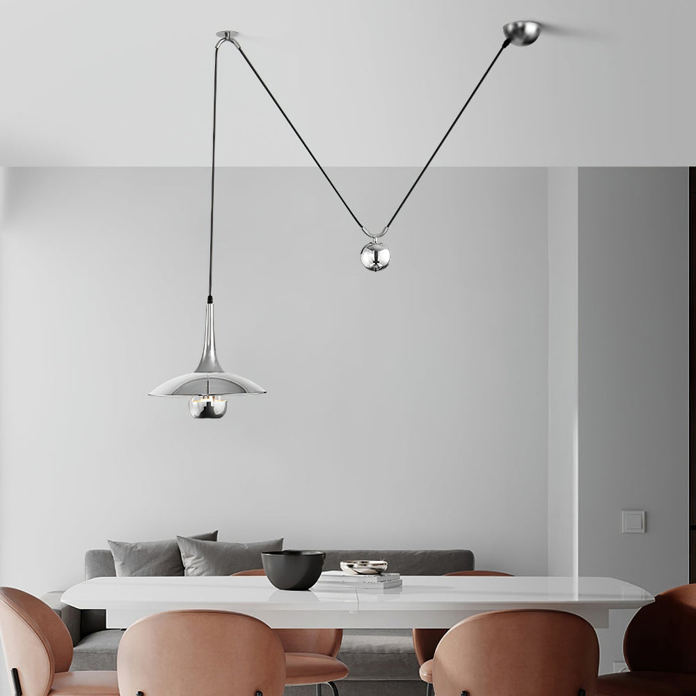 Height-Adjustable Metal Kitchen Pendant