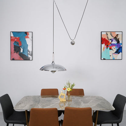 Height-Adjustable Metal Kitchen Pendant