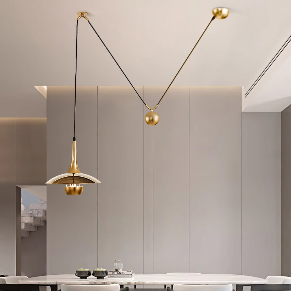 Height-Adjustable Metal Kitchen Pendant