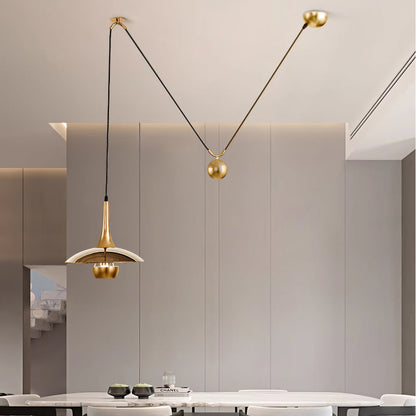 Height-Adjustable Metal Kitchen Pendant