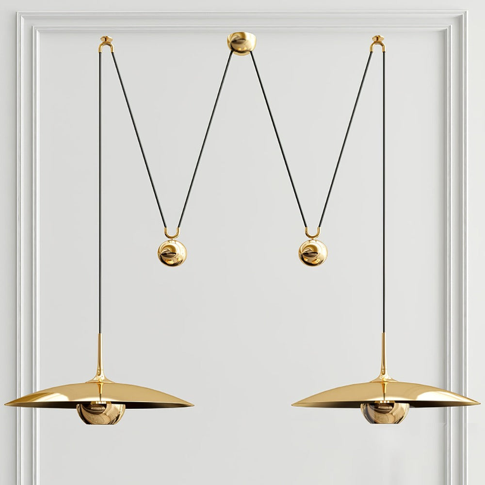 Height-Adjustable Metal Kitchen Pendant