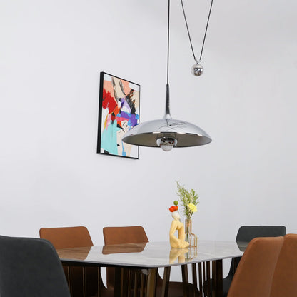 Height-Adjustable Metal Kitchen Pendant