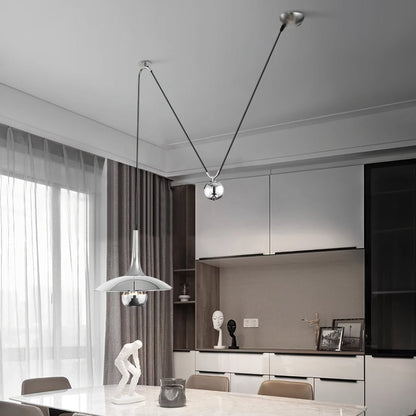 Height-Adjustable Metal Kitchen Pendant