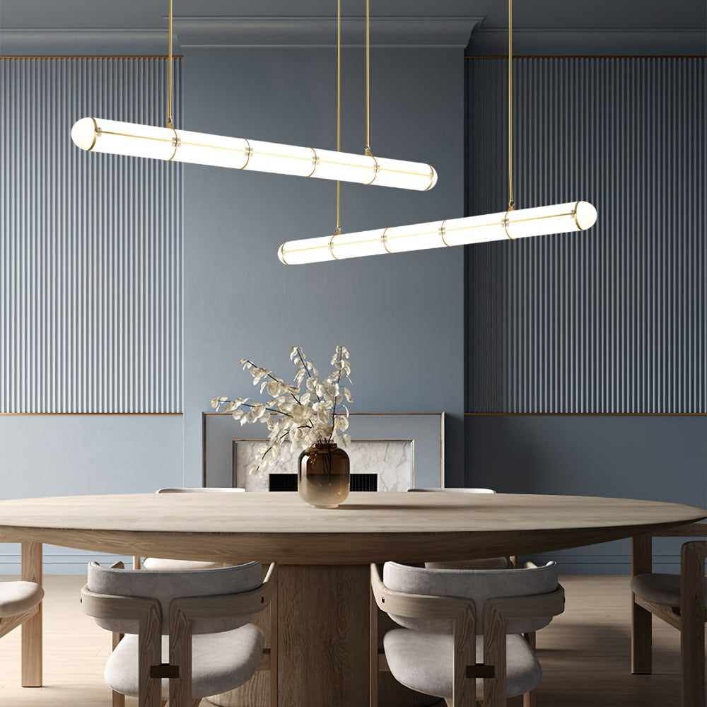 Cylindrical Linear LED Island Pendant