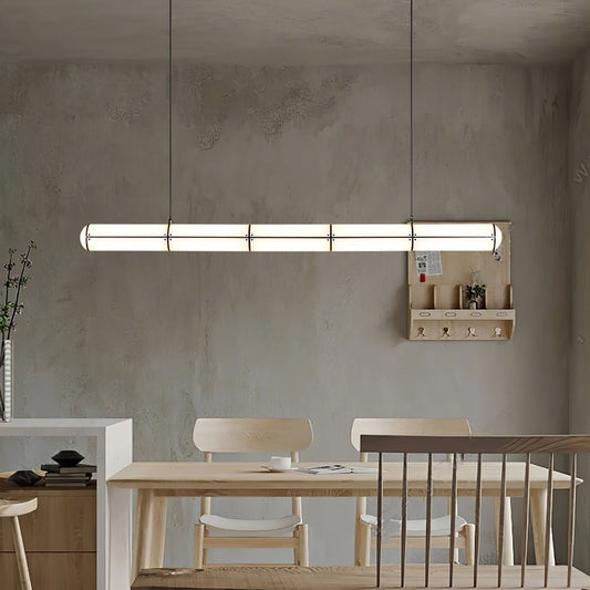 Cylindrical Endless LED Pendant Light for Kitchen Island-[Modern pendant lighting for bedroom and living space]-Demolights UK