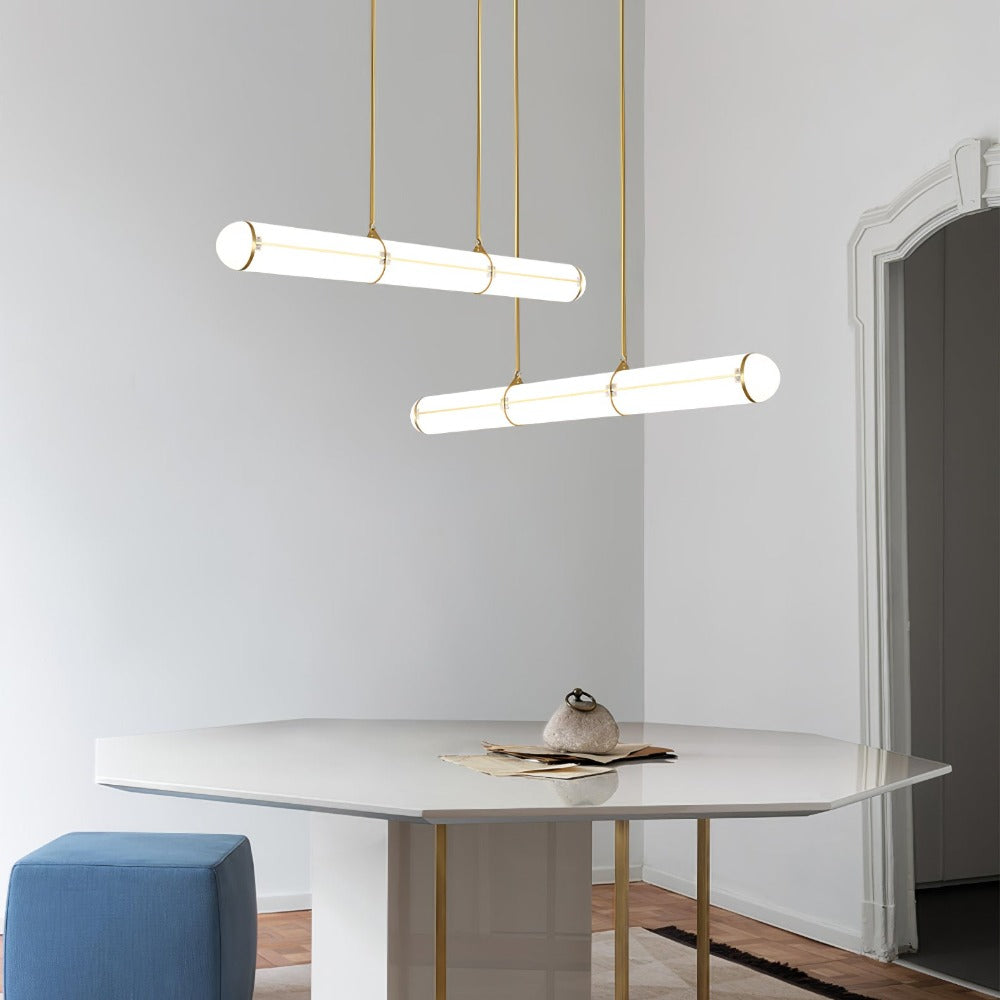 Cylindrical Linear LED Island Pendant