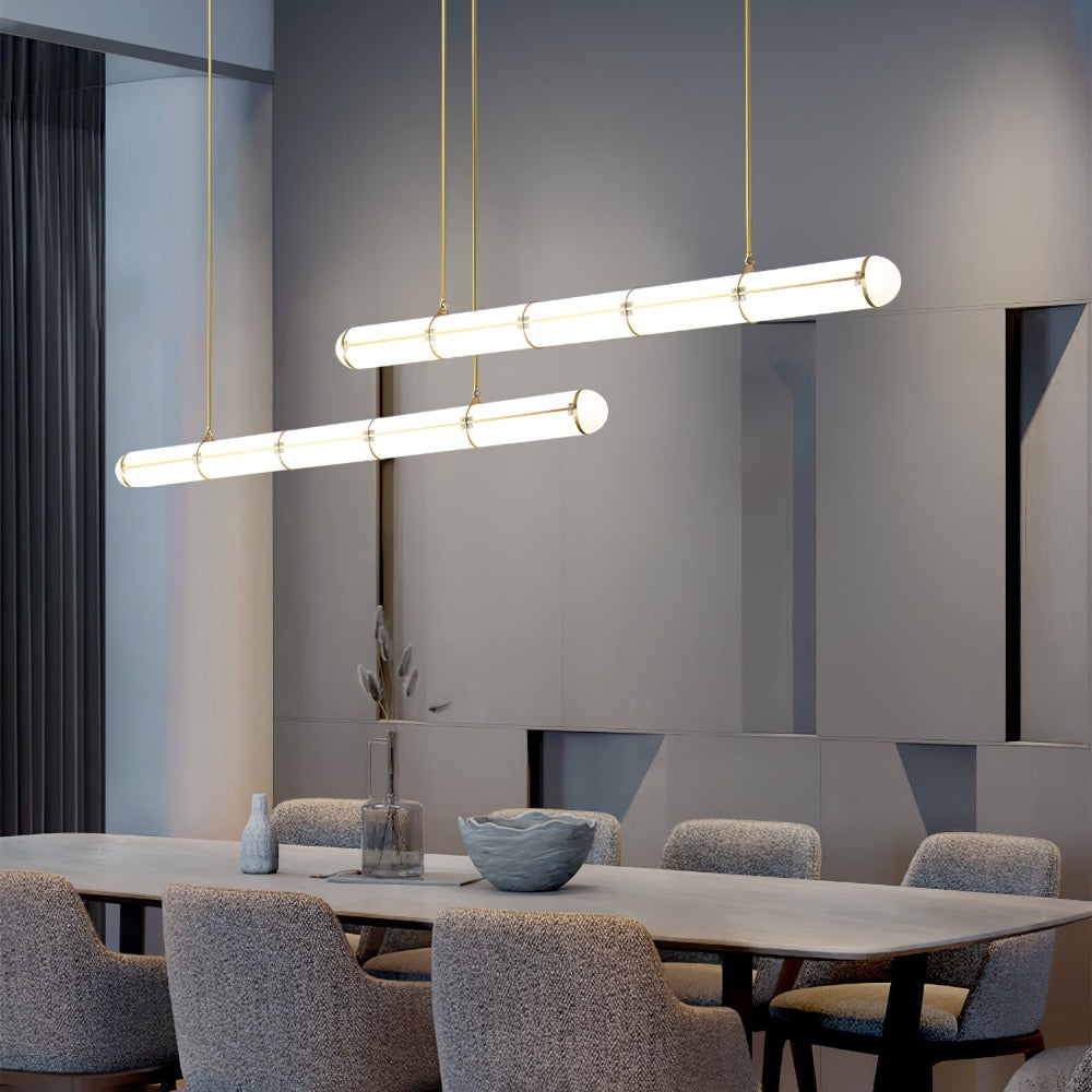 Cylindrical Linear LED Island Pendant