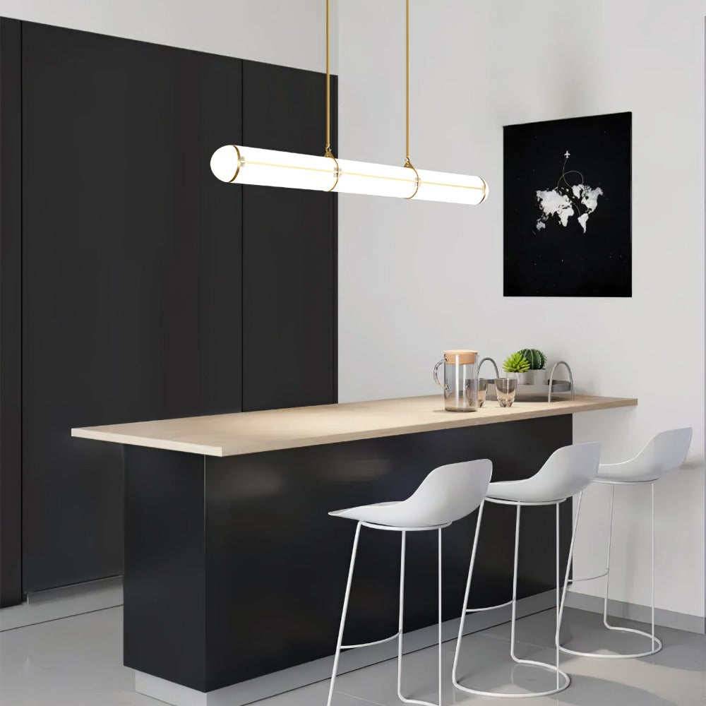 Cylindrical Linear LED Island Pendant
