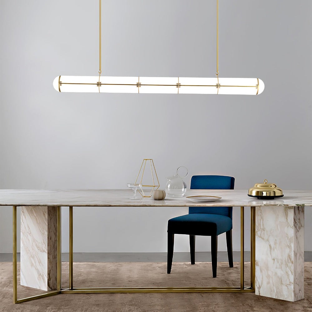 Cylindrical Linear LED Island Pendant