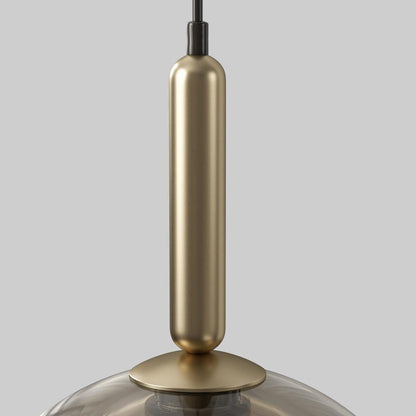 Double Glass Dome Cognac Pendant