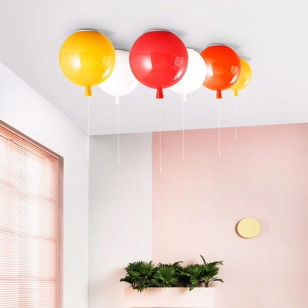 Colorful Balloon Ceiling Lamp for Baby Kids Room-[Modern pendant lighting for bedroom and living space]-Demolights UK