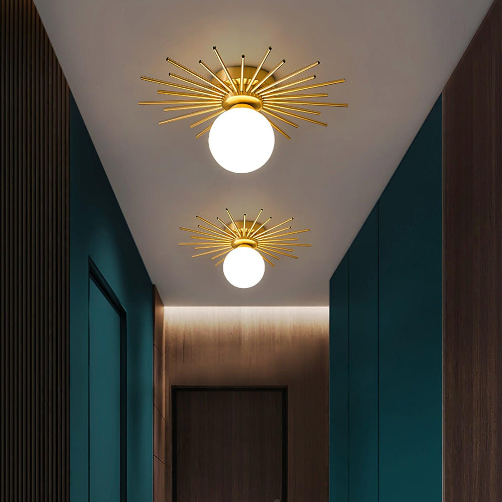Gold Metal Living Room Chandelier-[Modern pendant lighting for bedroom and living space]-Demolights UK