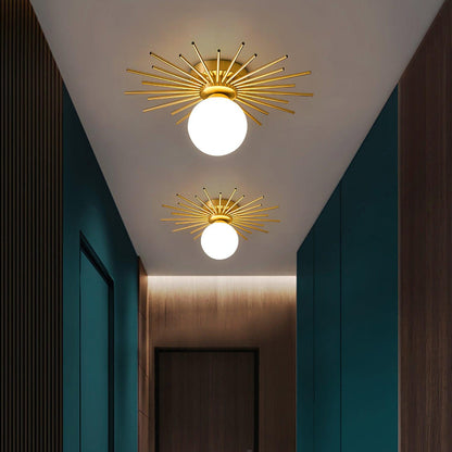 Gold Metal Living Room Chandelier-[Modern pendant lighting for bedroom and living space]-Demolights UK