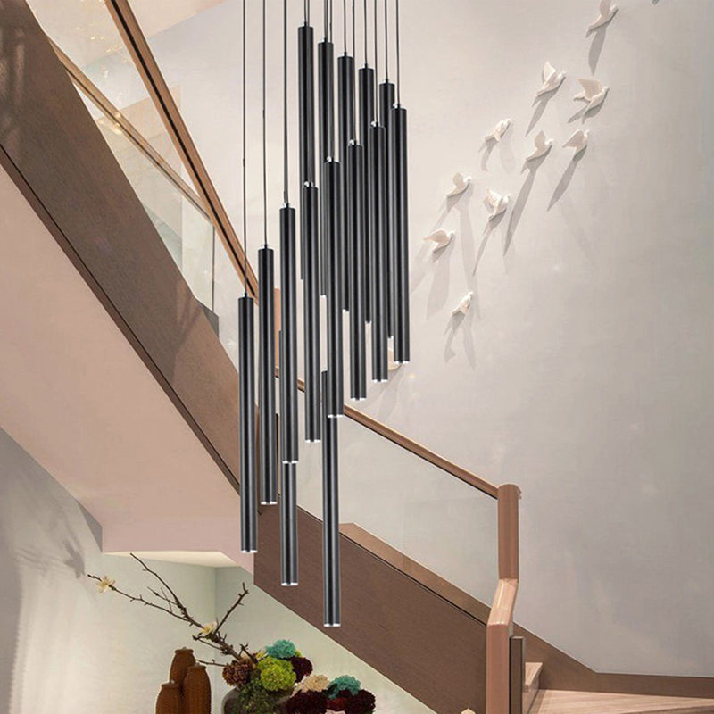 Slim Tube Pendant Light, Adjustable