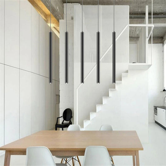 Nordic Long Tube Length Adjustable Home Dining Room Pendant Lights-[Modern pendant lighting for bedroom and living space]-Demolights UK