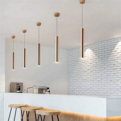 Slim Tube Pendant Light, Adjustable