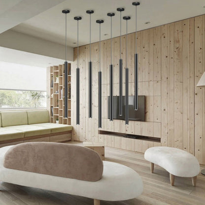Slim Tube Pendant Light, Adjustable