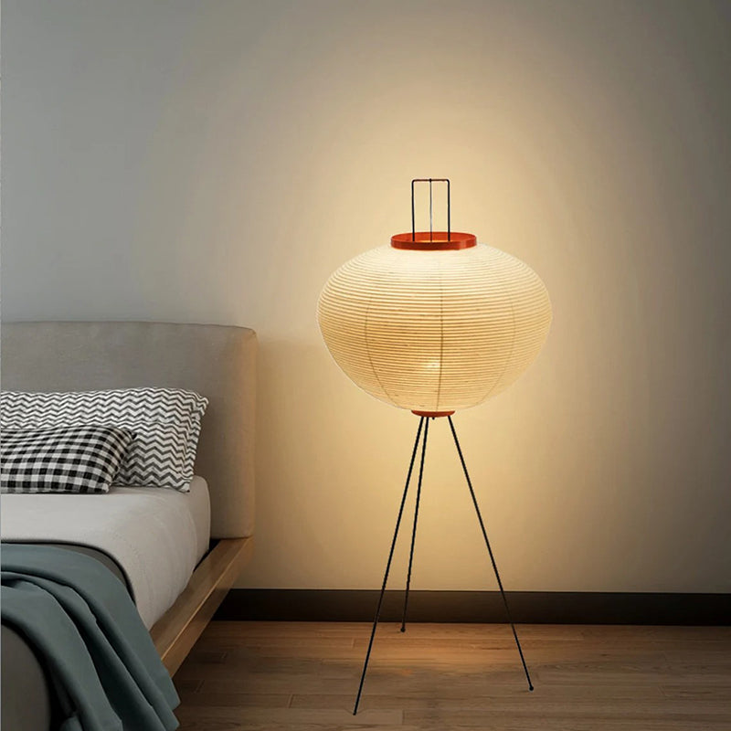 White Paper Shade Floor Lamp
