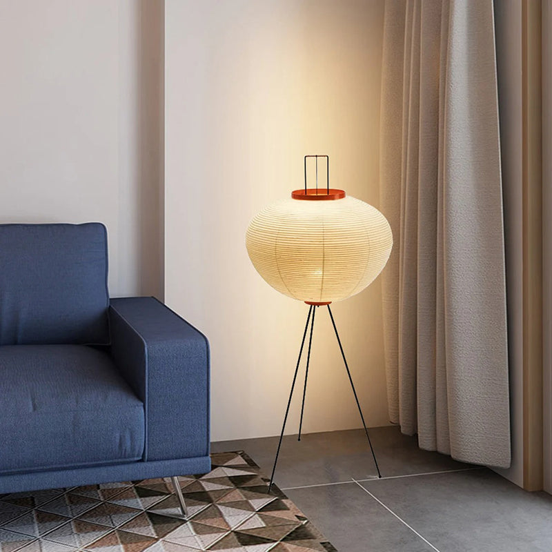 White Paper Shade Floor Lamp