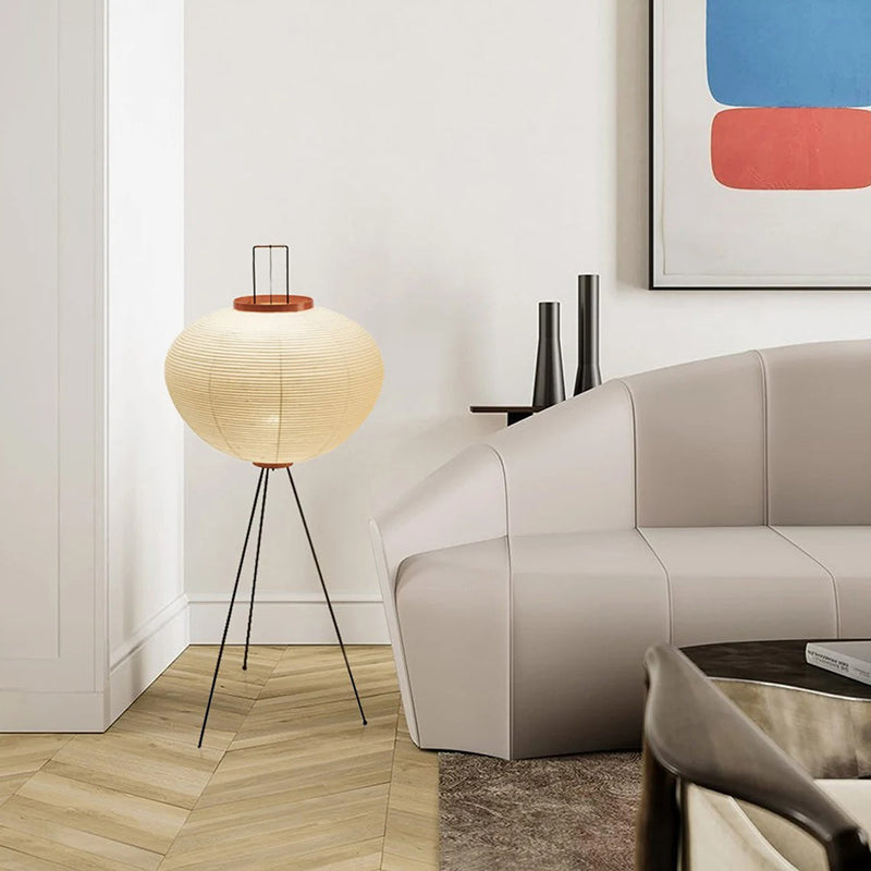 White Paper Shade Floor Lamp