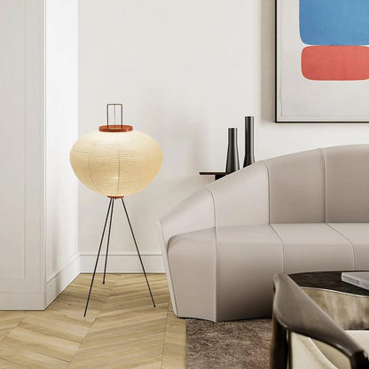 White Paper Shade Floor Lamp