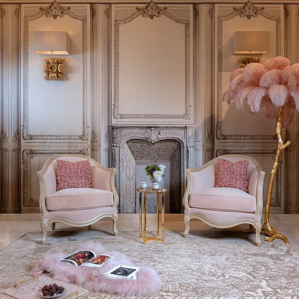 Ostrich Feather Floor Lamp, 160cm