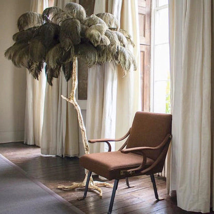 Ostrich Feather Floor Lamp, 160cm