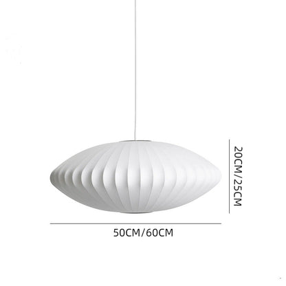 Silk Bubble Saucer Pendant Light