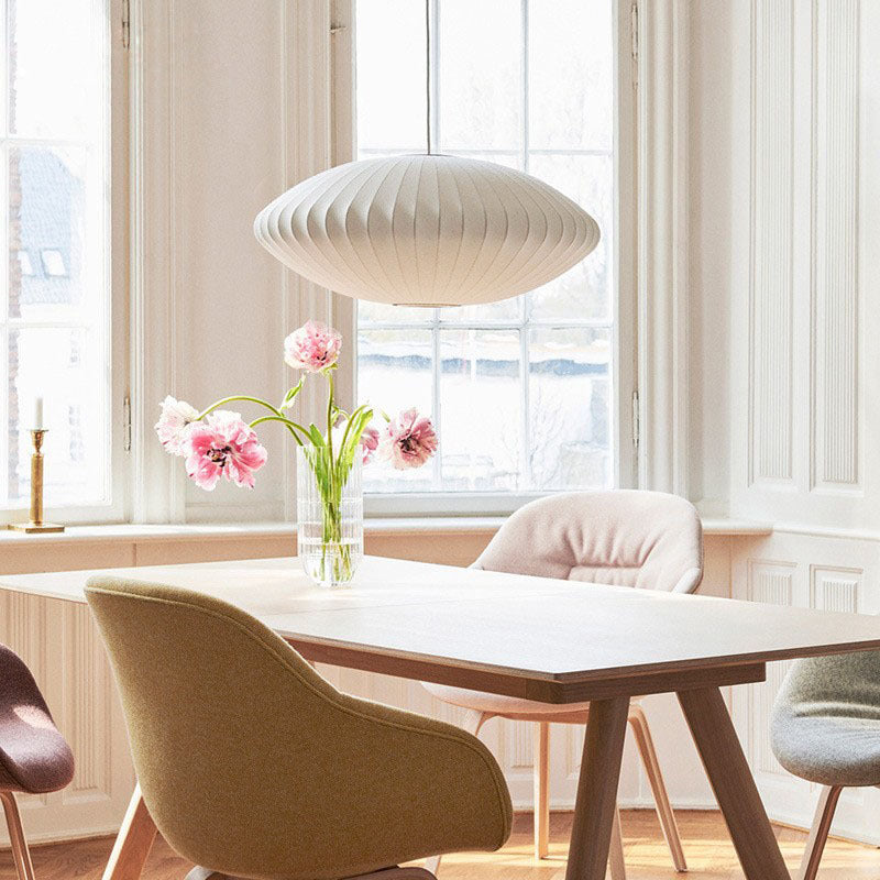 Silk Bubble Saucer Pendant Light