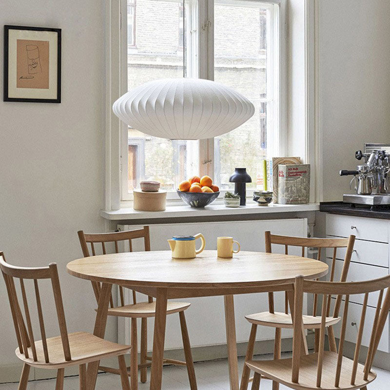 Silk Bubble Saucer Pendant Light
