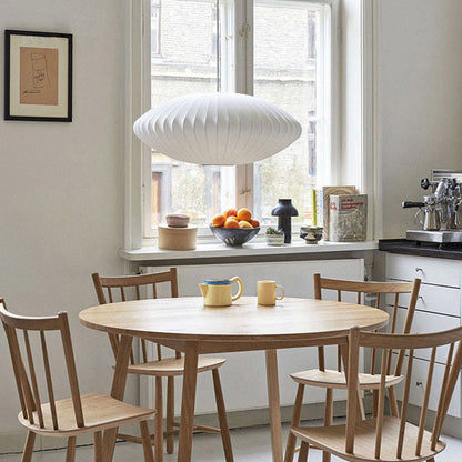Silk Bubble Saucer Pendant Light