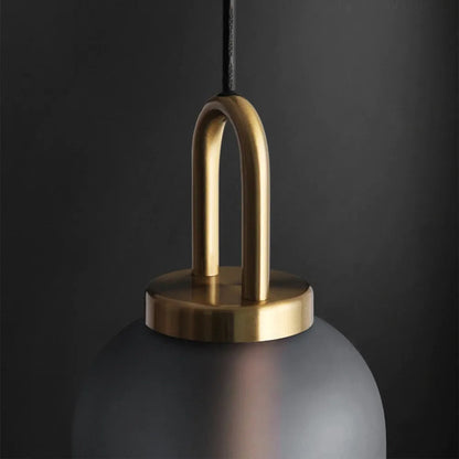 Modern Glass Globe and Cylinder Pendant