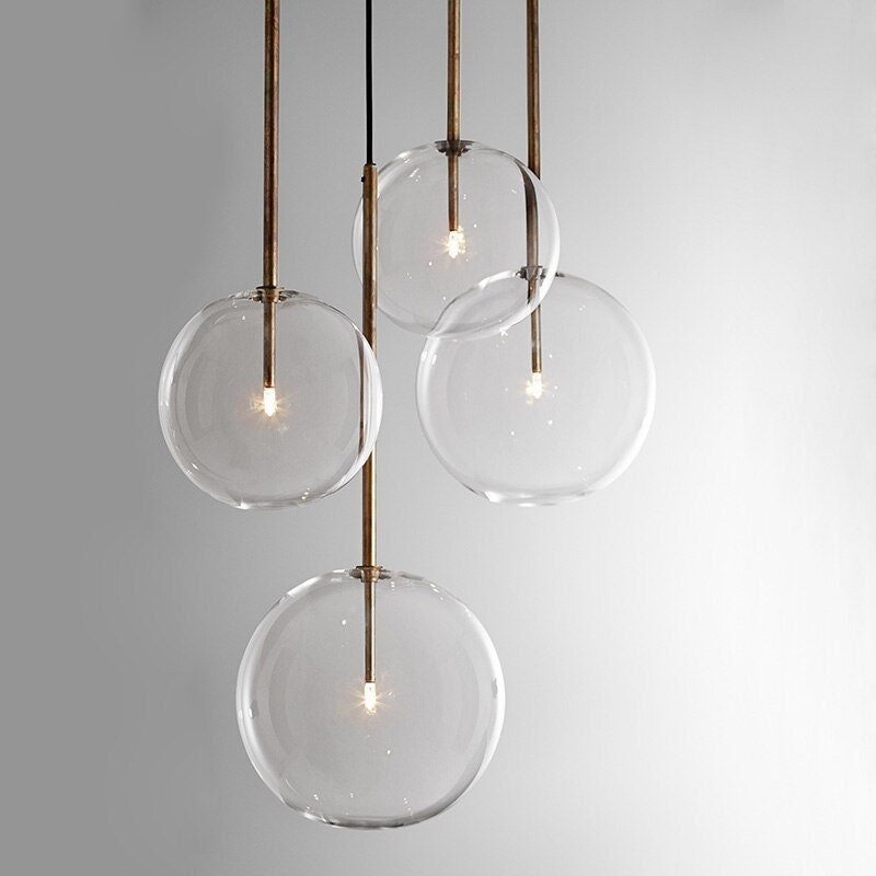 Modern Clear Glass Chandelier Pendant