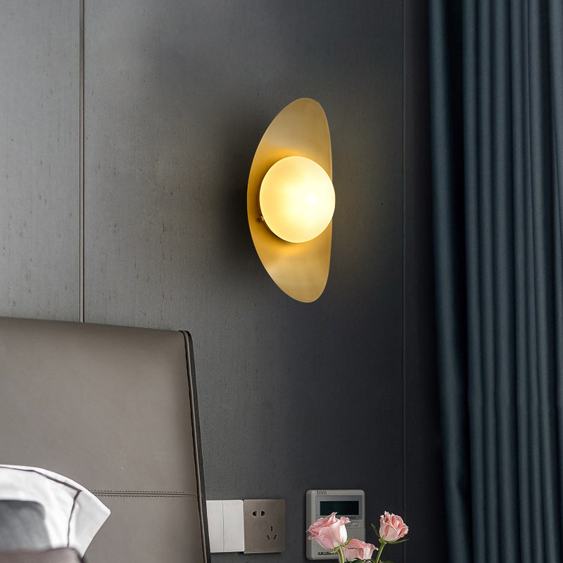 Brass Globe Wall Light
