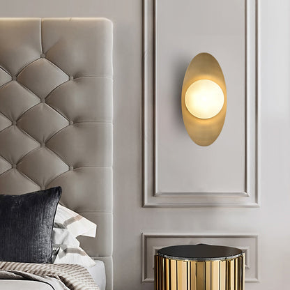 Brass Globe Wall Light