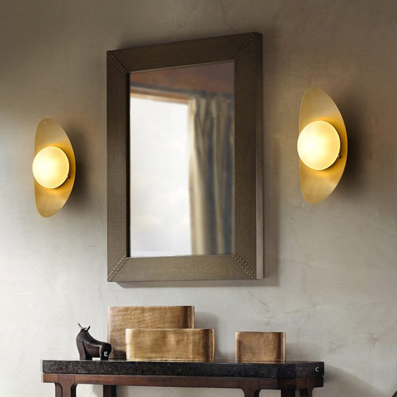 Brass Globe Wall Light