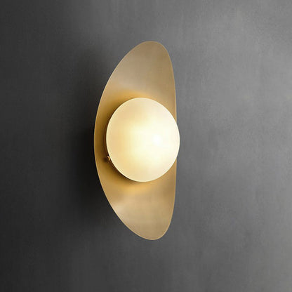 Brass Globe Wall Light